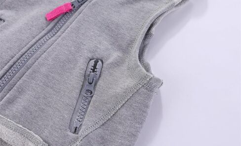 Mud Kingdom Girl Hooded Vest Lightweight Zip Front Kids Warm Vest With Pockets in Kuwait
