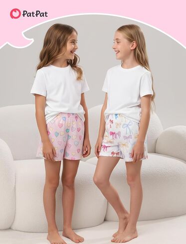 PATPAT Boys Pajama Shorts Matching Sets Soft Loungewear Short 3 Pack Summer Elastic Waist Pjs Bottom for Kids in Kuwait