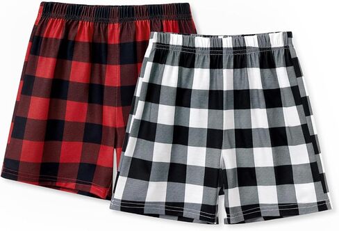PATPAT Boys Pajama Shorts Matching Sets Soft Loungewear Short 3 Pack Summer Elastic Waist Pjs Bottom for Kids in Kuwait