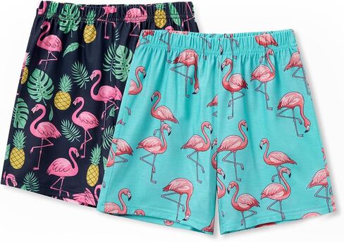 PATPAT Boys Pajama Shorts Matching Sets Soft Loungewear Short 3 Pack Summer Elastic Waist Pjs Bottom for Kids in Kuwait
