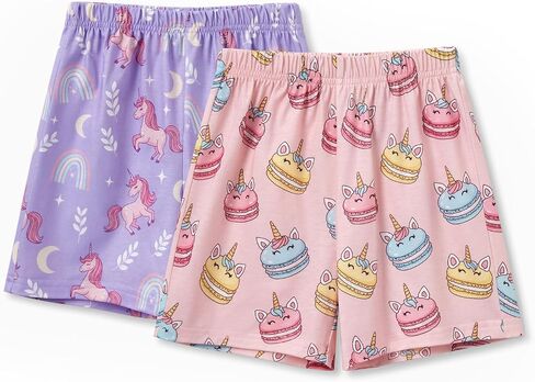 PATPAT Boys Pajama Shorts Matching Sets Soft Loungewear Short 3 Pack Summer Elastic Waist Pjs Bottom for Kids in Kuwait