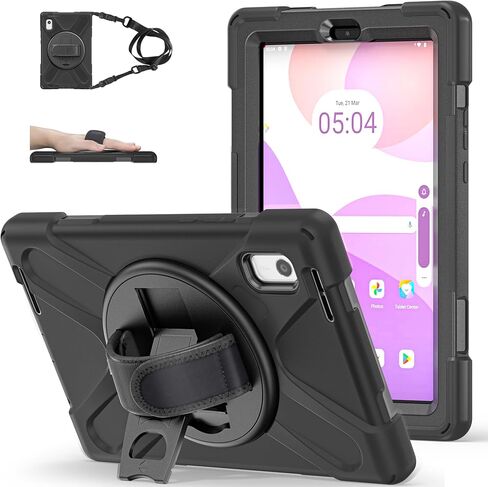 TSQQST for Lenovo Tab M11 Case 2024 TB-330FU for Kids | Full Body Protection Case with [360 Rotating Stand] & Hand Strap Function Cover for Lenovo M11 Tablet 11 Inch | Black in Saudi Arabia