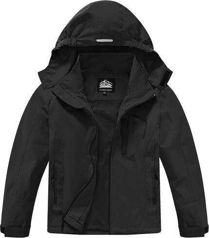 Kids Rain Jacket Boys Girls Lightweight Raincoats Kids Outdoor Windbreaker Jackets with Detachable Hood in Saudi Arabia