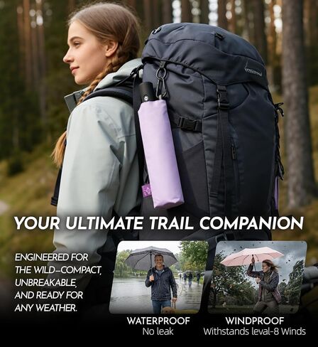 Compact Travel Windproof Umbrella, 43" Auto open/close Folding Quick Dry Umbrellas for Rain, Lightweight Portable Small for Backpack Car, Thoughtful Gift for Women Men Kids, TSA Approved in Saudi Arabia