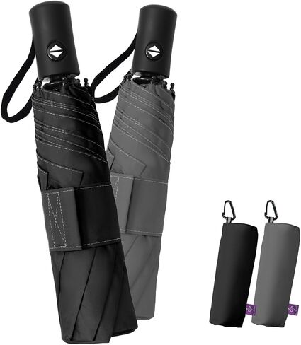 Compact Travel Windproof Umbrella, 43" Auto open/close Folding Quick Dry Umbrellas for Rain, Lightweight Portable Small for Backpack Car, Thoughtful Gift for Women Men Kids, TSA Approved in Saudi Arabia