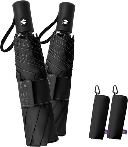 Compact Travel Windproof Umbrella, 43" Auto open/close Folding Quick Dry Umbrellas for Rain, Lightweight Portable Small for Backpack Car, Thoughtful Gift for Women Men Kids, TSA Approved in Saudi Arabia