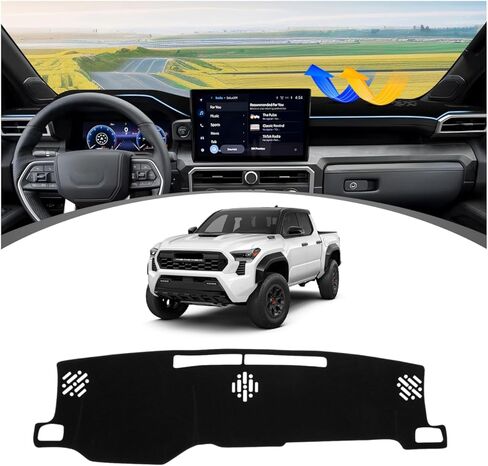 FIILINES Dash Cover for 2024-2025 Toyota Tacoma, Dashboard Mat Accessories Dash Cover Sunshade Nonslip Mesh Protector No Glare Black in Saudi Arabia