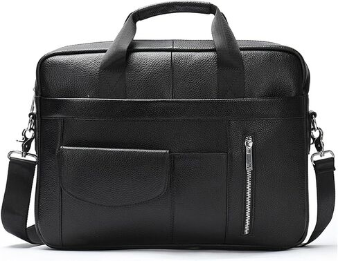Men's Genuine Leather Handbag Business Bag Top Layer Cowhide Handbag for Lawyers Laptop Shoulder Bag for Crossbody in Saudi Arabia