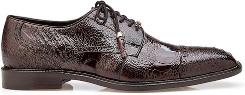 Belvedere Mens Shoes Batta Chocolate Brown Genuine Ostrich 14006 Width — Medium (D, M), US Shoe Size (Men's) — 9.5 in Saudi Arabia