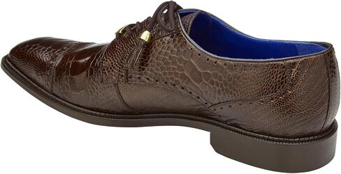 Belvedere Mens Shoes Batta Chocolate Brown Genuine Ostrich 14006 Width — Medium (D, M), US Shoe Size (Men's) — 9.5 in Saudi Arabia