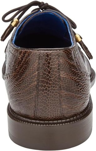 Belvedere Mens Shoes Batta Chocolate Brown Genuine Ostrich 14006 Width — Medium (D, M), US Shoe Size (Men's) — 9.5 in Saudi Arabia