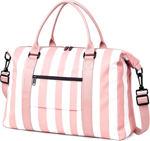TOPBAG Travel Duffle Bag, Waterproof Weekender Carry On Tote Bags for Women, Sport Gym Bag for Men, Hospital Bag for Labor and Delivery, Overnight Luggage Bag with Trolley Sleeve Coral Pink in Saudi Arabia