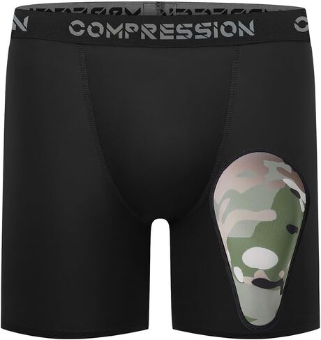 Dalavch 1/4 Pack Youth Boys Sliding Compression Shorts with Protective Athletic Cup Underwear for Football Baseball in Kuwait
