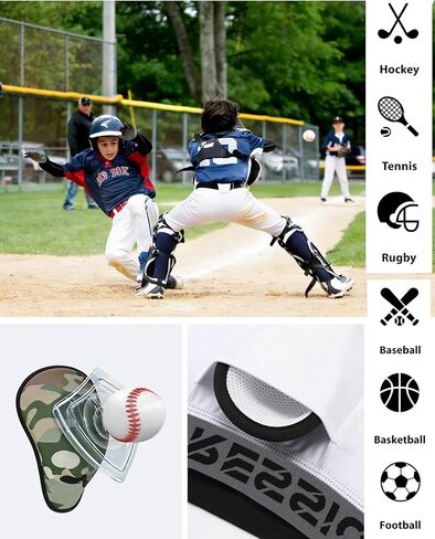Dalavch 1/4 Pack Youth Boys Sliding Compression Shorts with Protective Athletic Cup Underwear for Football Baseball in Saudi Arabia