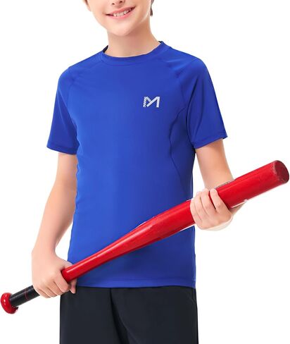 Youth Boys Compression Shirt UPF 50+,Quick Dry Baseball Shirts Kids Athletic Soccer Base Layer Tops in Saudi Arabia