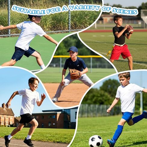 Youth Boys Compression Shirt UPF 50+,Quick Dry Baseball Shirts Kids Athletic Soccer Base Layer Tops in Saudi Arabia