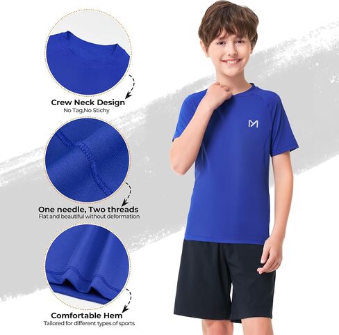 Youth Boys Compression Shirt UPF 50+,Quick Dry Baseball Shirts Kids Athletic Soccer Base Layer Tops in Saudi Arabia