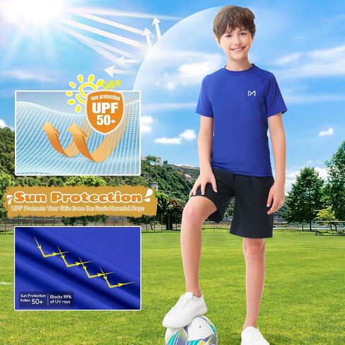 Youth Boys Compression Shirt UPF 50+,Quick Dry Baseball Shirts Kids Athletic Soccer Base Layer Tops in Saudi Arabia