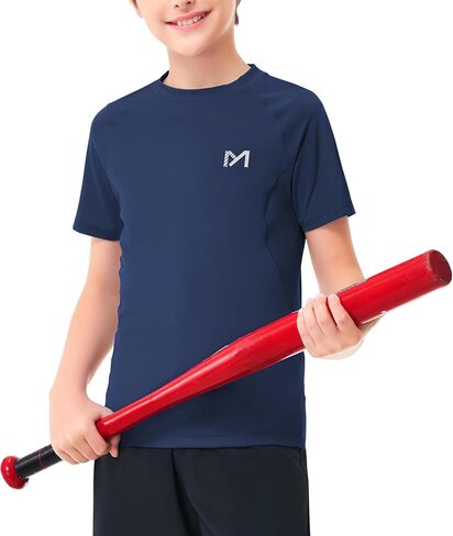 Youth Boys Compression Shirt UPF 50+,Quick Dry Baseball Shirts Kids Athletic Soccer Base Layer Tops in Saudi Arabia