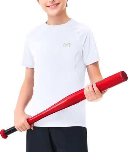 Youth Boys Compression Shirt UPF 50+,Quick Dry Baseball Shirts Kids Athletic Soccer Base Layer Tops in Saudi Arabia