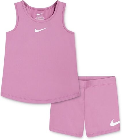 Nike Girls' Dri-fit Racer Back Tank Top and Bike Shorts 2-piece Outfit Set in Kuwait