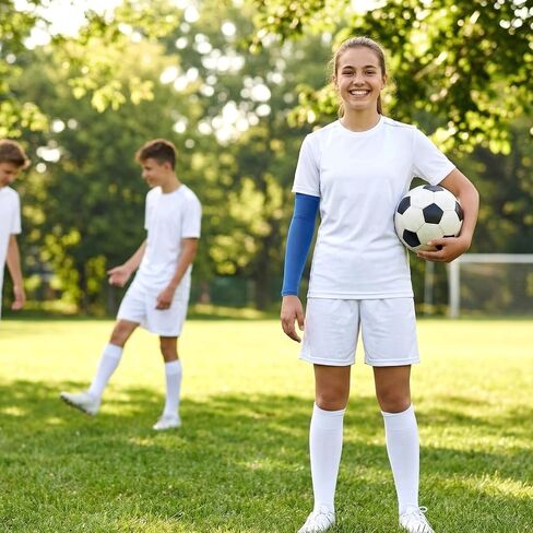 Vin Beauty 4 Pairs Kids Arm Sleeves, UV Sun Protection Cooling Arm Sleeves, Compression Breathable Elastic Sleeve for Youth Boys Girls Basketball Football Baseball Volleyball Sports Outdoor in Kuwait
