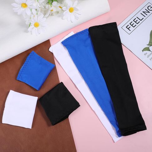 3Pairs Arm Sleeves, Youth Arm Sleeves Volleyball Arms Sleeve Youth Compression Sleeve Outdoor Breathable Elastic Youths Arms-Sleeve Baseball Sun Protection Cooling for Basketball Baseball Sports in Saudi Arabia
