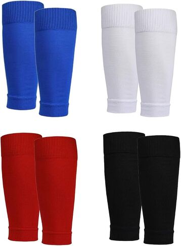 4 Pairs Pre Cut Soccer Socks Sleeves, Precut Soccer Leg Sleeves Compatible With Grip Socks for Football Softball Baseball Rugby in Kuwait