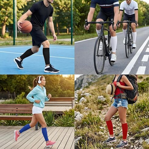4 Pairs Pre Cut Soccer Socks Sleeves, Precut Soccer Leg Sleeves Compatible With Grip Socks for Football Softball Baseball Rugby in Kuwait