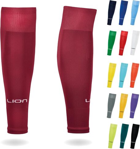 Lion Sportswear Kids Youth Elite Match Soccer Leg Sleeves – Pre Cut Sock Sleeves for Grip Socks - Multiple Colors Available in Saudi Arabia