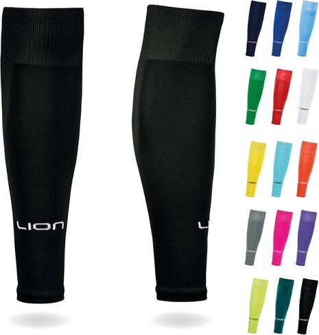 Lion Sportswear Kids Youth Elite Match Soccer Leg Sleeves – Pre Cut Sock Sleeves for Grip Socks - Multiple Colors Available in Kuwait