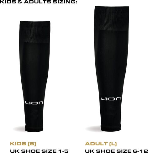 Lion Sportswear Kids Youth Elite Match Soccer Leg Sleeves – Pre Cut Sock Sleeves for Grip Socks - Multiple Colors Available in Kuwait