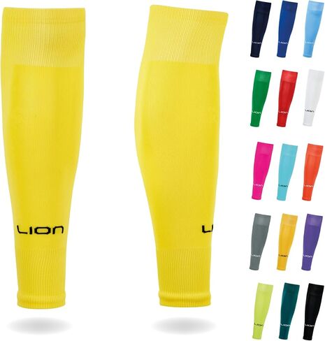 Lion Sportswear Kids Youth Elite Match Soccer Leg Sleeves – Pre Cut Sock Sleeves for Grip Socks - Multiple Colors Available in Kuwait