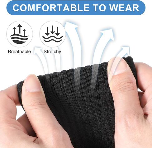 Tyqour 2 Pairs Kids Soccer Socks Pre Cut, Leg Sleeve Socks, Football Shin Guard Sleeves for Age 7-14 Youth Boys Children Football Basketball Training Black in Kuwait