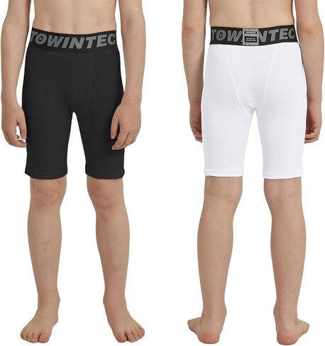 Youth Boys Compression Shorts Kids Tight Base Layer Breathable Childrens Underpants Workout Under Short Underwear in Saudi Arabia