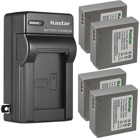 Kastar IA-BP85ST AC Wall Battery Charger Replacement for Samsung VP-MX20, VP-MX20R, VP-MX25, HMX-H100, HMX-H104, HMX-H105, HMX-H106, HMX-H1000, HMX-H1052, HMX-H1062, SC-HMX, SC-HMX10 in Saudi Arabia