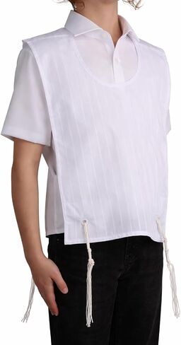 MEFOAR Kids Poly Cotton Tzitzis Round Neck with 2 Hole Design, Tzitzit Undershirt Garment for Daily Wear in Saudi Arabia