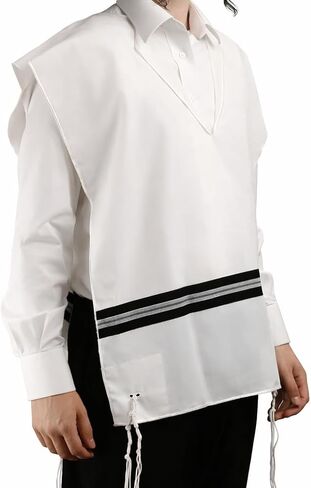 MEFOAR Rimon Wool Tzitzis V Neck with 2 Hole Design, 100% Wool Tzitzit Undershirt Garment for Daily Wear in Saudi Arabia