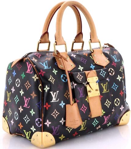 Louis Vuitton Pre-Loved Speedy Handbag Monogram Multicolor 30, Black in Saudi Arabia