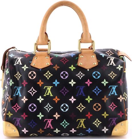 Louis Vuitton Pre-Loved Speedy Handbag Monogram Multicolor 30, Black in Saudi Arabia