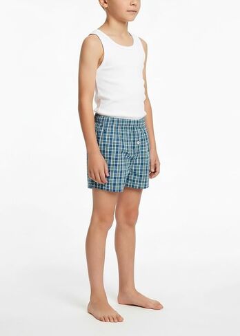 Boys 3 Pack Plaid Cotton Blend Woven Comfort Kids Youth Boxer Shorts in Saudi Arabia