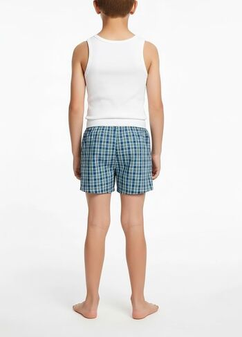 Boys 3 Pack Plaid Cotton Blend Woven Comfort Kids Youth Boxer Shorts in Saudi Arabia