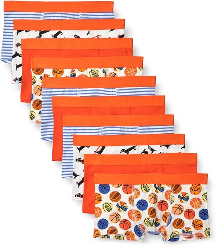Amazon Essentials Boys' Cotton Jersey Boxer Brief Underwear, Pack of 10 in Kuwait