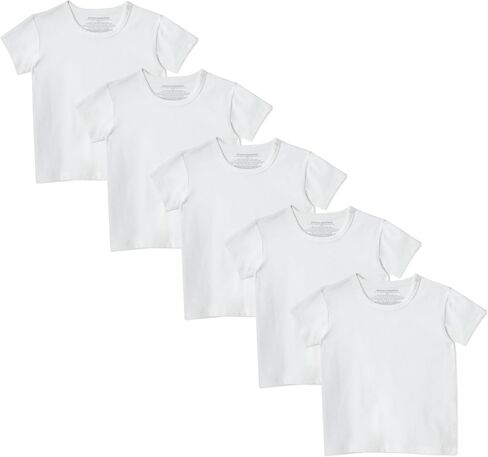 Amazon Essentials Boys' Cotton Jersey Crew Neck Undershirt, Pack of 5 in Saudi Arabia