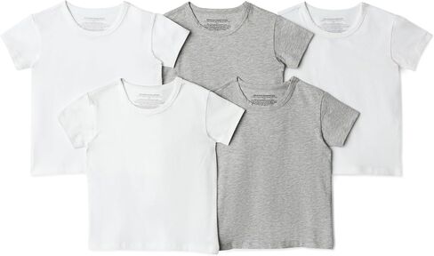 Amazon Essentials Boys' Cotton Jersey Crew Neck Undershirt, Pack of 5 in Saudi Arabia