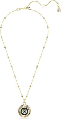 Swarovski Symbolica Gold-Tone Plated Evil Eye Pendant for Unisex, Medium, Multicolor, 42-52 cm in Saudi Arabia