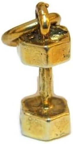 Dumbbell Charm Pendant 14k Yellow Gold!! in Kuwait