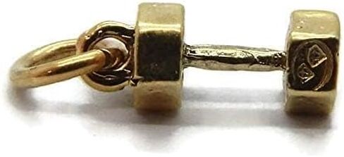Dumbbell Charm Pendant 14k Yellow Gold!! in Kuwait