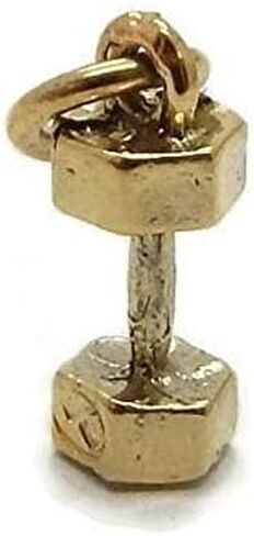 Dumbbell Charm Pendant 14k Yellow Gold!! in Kuwait