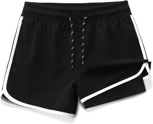 Hill & Sea Girls Swim Shorts Trunks 2 in 1 Bathing Suits Kids Quick Dry Boardshort Bottoms Swimming Swimwear in Saudi Arabia